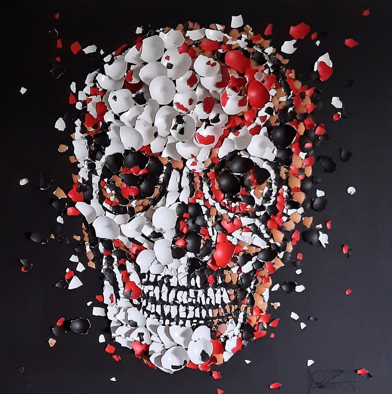 BROKEN SKULL 0.60X0.60M